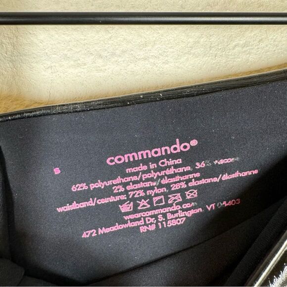 Commando Perfect Control Faux Patent Leather Leggings Pants Stretch Small - Picture 3 of 4